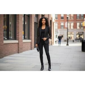 INC International Concepts Black Lace Women's Blazer Size L